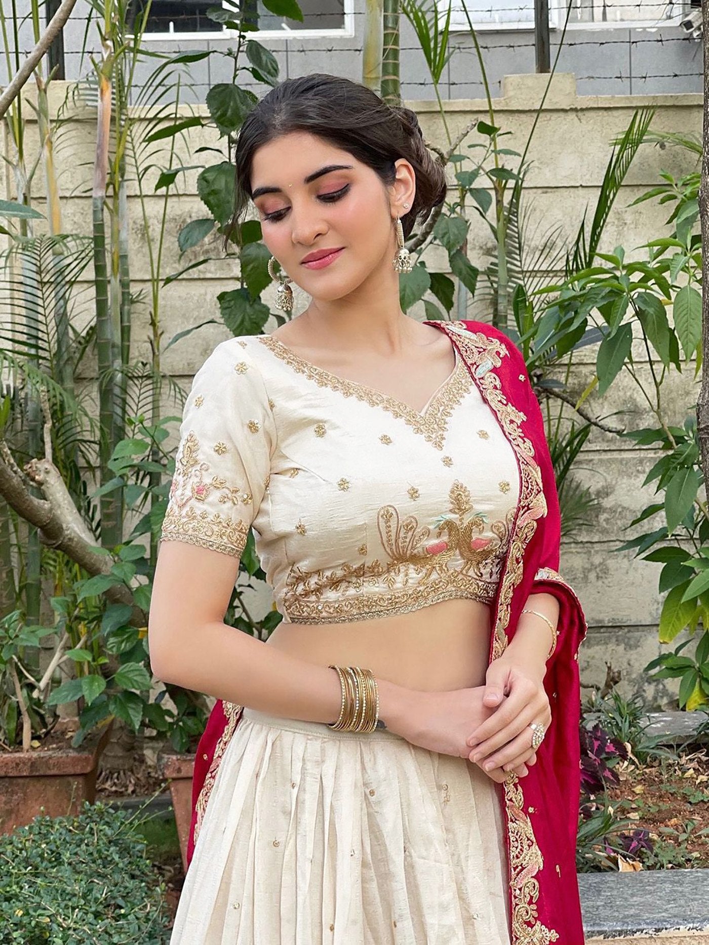 Embellished Semi Stitched Lehenga Choli