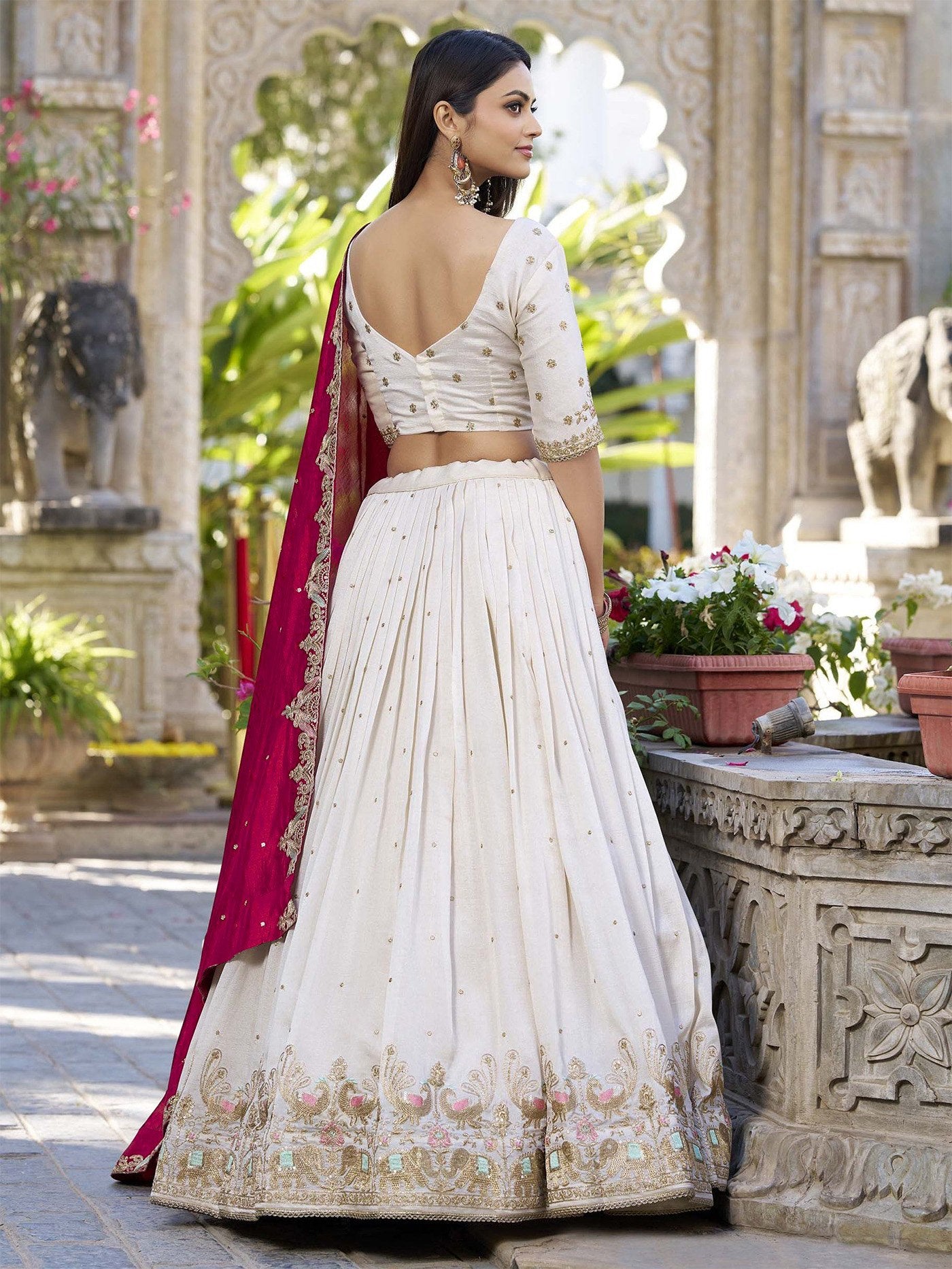 Embellished Semi Stitched Lehenga Choli