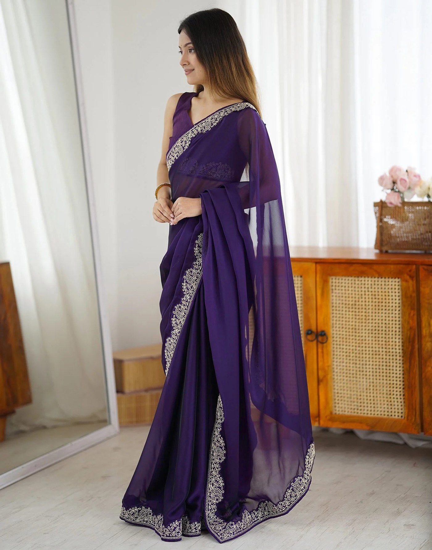 PREMIUM LAUNCHED SAREE WITH BLOUSE FOR WOMEN