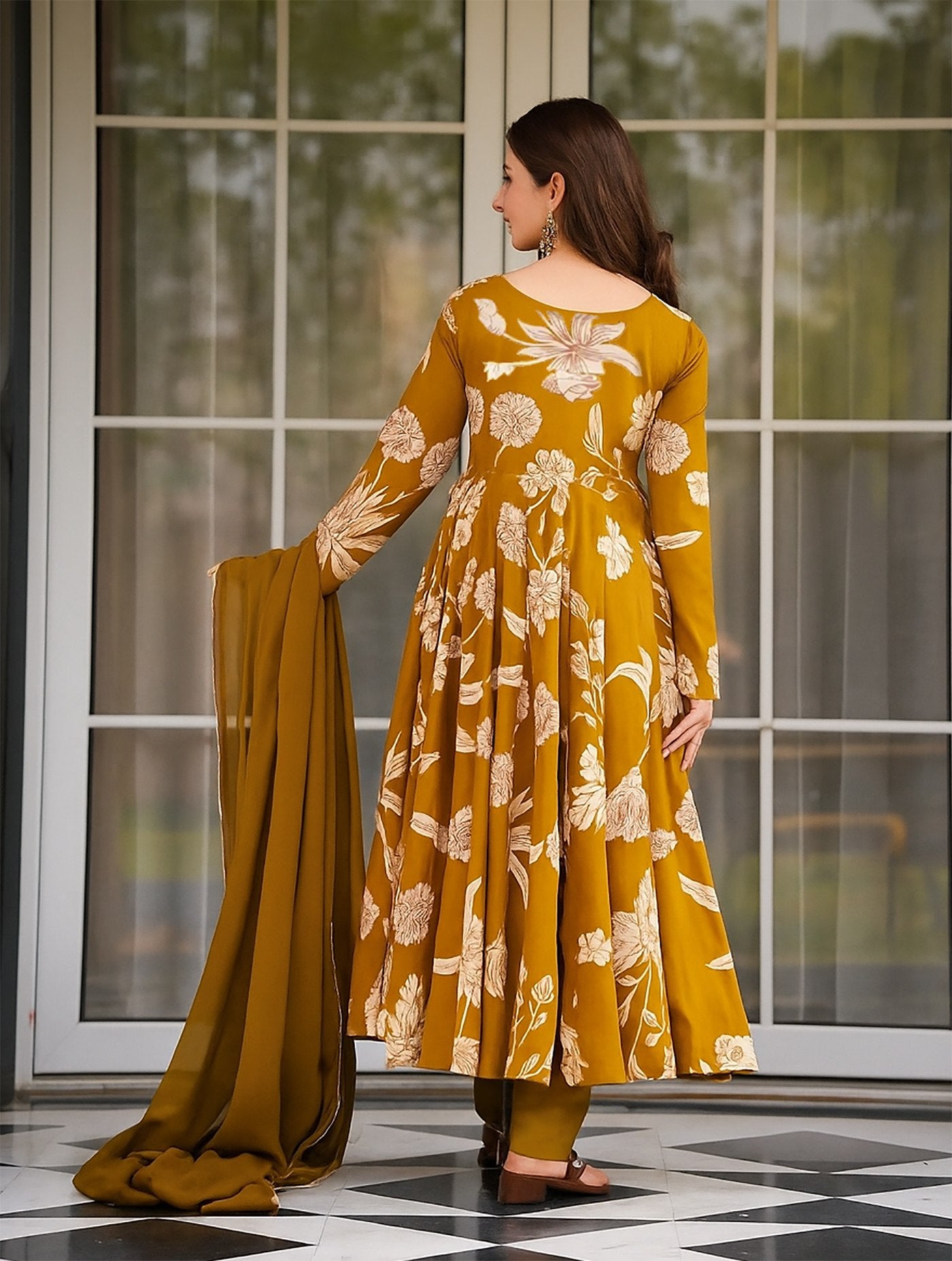 Women’s Anarkali Pent Dupatta Set