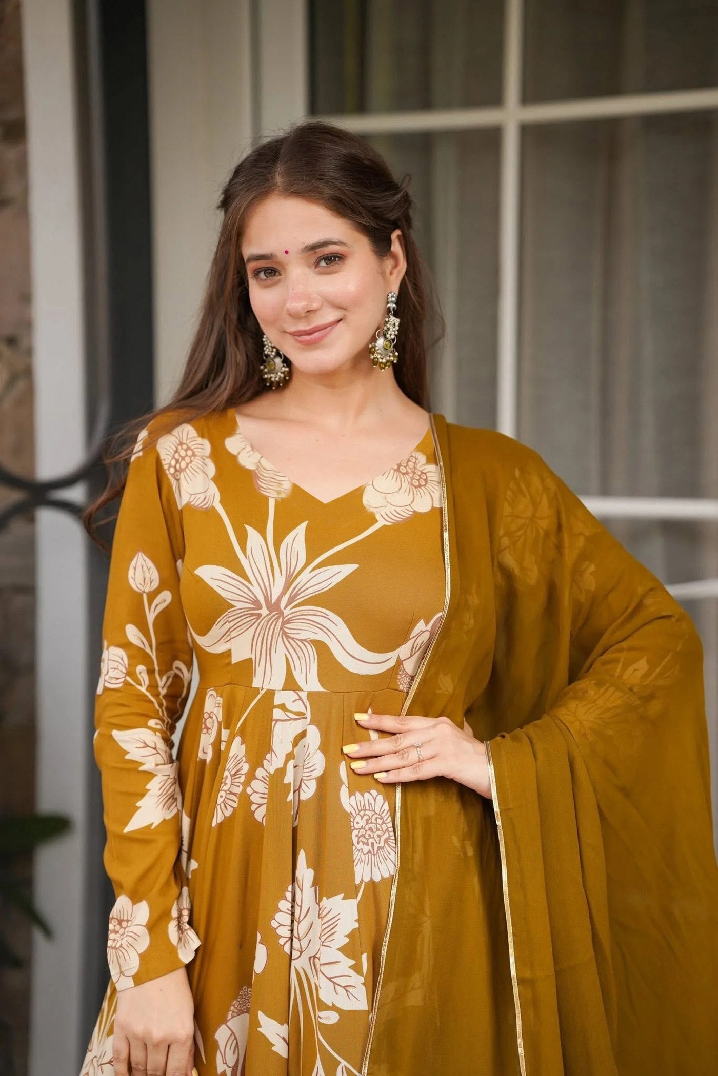 Women’s Anarkali Pent Dupatta Set